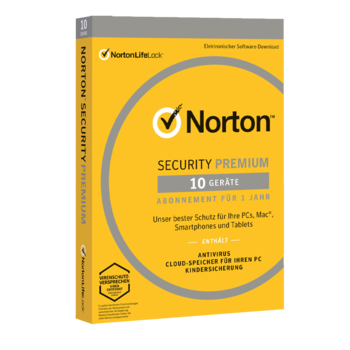 Symantec Norton Security Premium 3.0 (1 Jahr/10 Geräte)